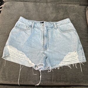 Hollister Blue Distressed Jean Shorts